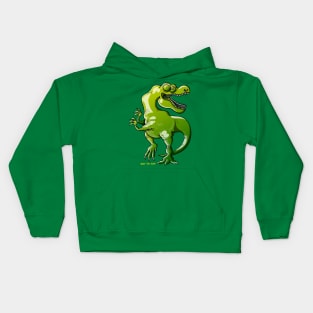 Tyrannosaurus Rex dancing enthusiastically Kids Hoodie